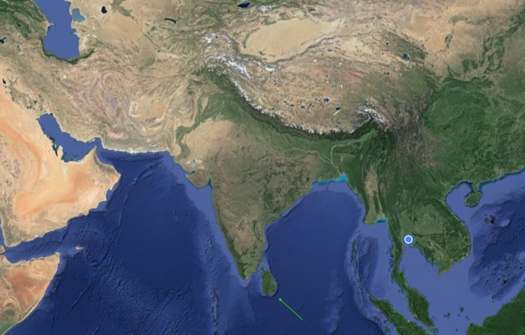 Donde está Sri Lanka en el mapa