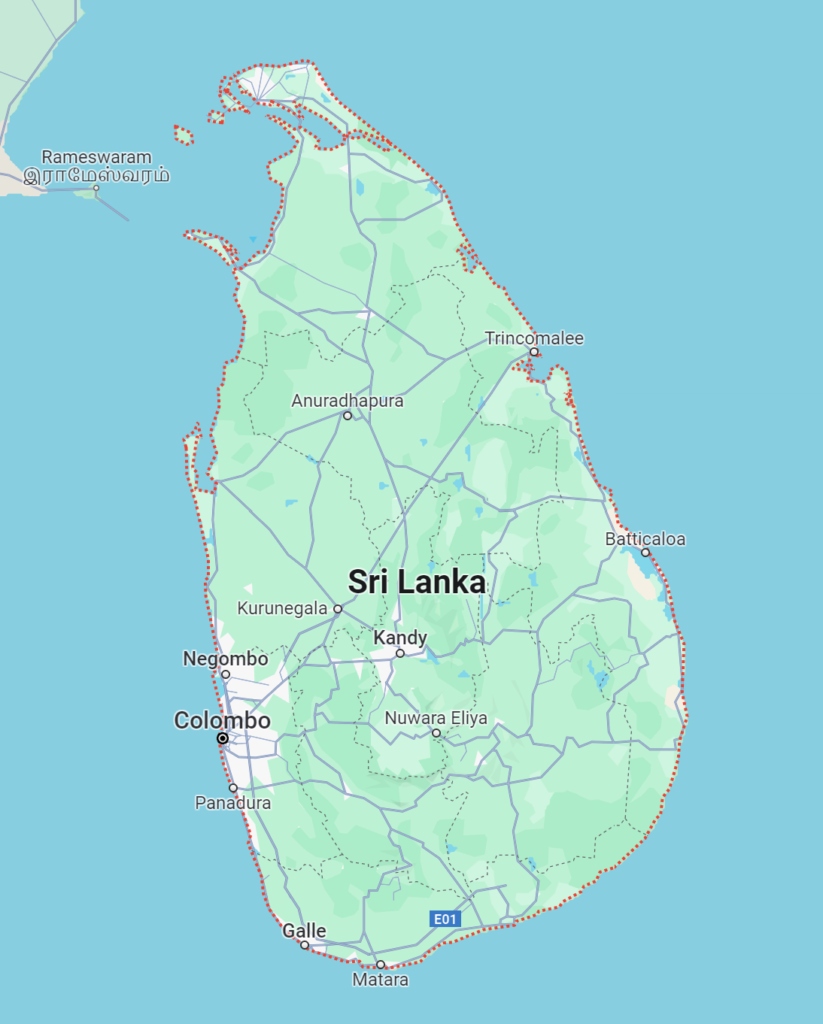 Mapa de Sri Lanka